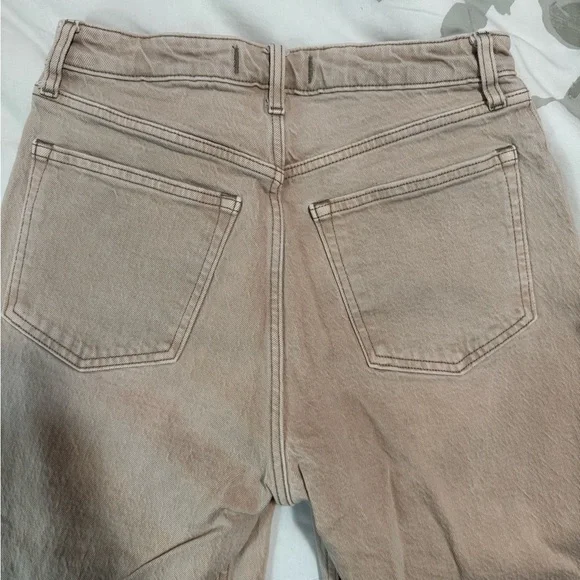 Abercrombie High Rise 90s Relaxed Curve Love, Oat, Size 6 Long Jeans - Picture 8 of 10